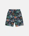 Stella Mccartney Boys Swim Short Black Colourful In Multi