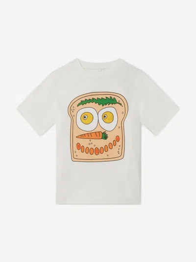 Stella Mccartney Kids' Boys Toast Print T-shirt In Ivory