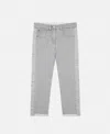 Stella Mccartney Branded Panel Denim Jeans In Grey
