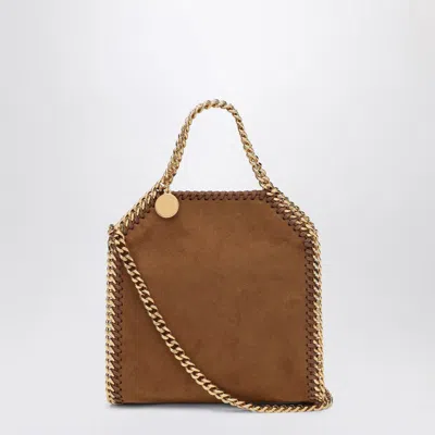 Stella Mccartney Brandy Coloured Micro Falabella Tote Bag In Brown