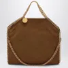 Stella Mccartney Mini Falabella Faux Suede Crossbody Bag In Brown
