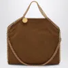 Stella Mccartney Mini Falabella Faux Suede Crossbody Bag In Brown