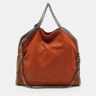Pre-owned Stella Mccartney Brick Brown Faux Suede Small Falabella Tote