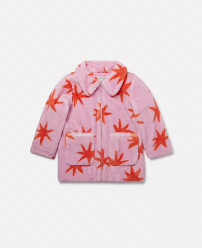 Stella Mccartney Bright Stars Coat In Pink And Red
