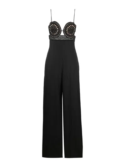 Stella Mccartney Broderie Anglaise Bustier Jumpsuit In 1000