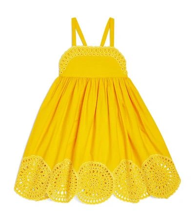 STELLA MCCARTNEY BRODERIE ANGLAISE-DETAIL DRESS (3-14 YEARS)