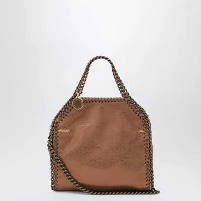 Stella Mccartney Bronze Micro Falabella Tote Bag In Brown
