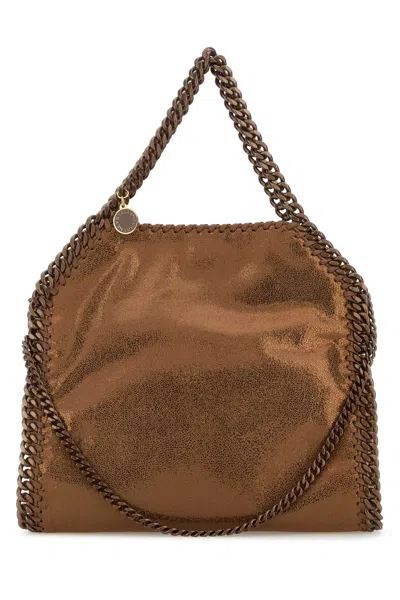 Stella Mccartney Bronze Shaggy Deer Mini Falabella Handbag In Brown