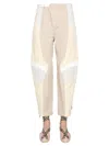 Stella Mccartney Brooke Color-block Paneled Twill Tapered Pants In White