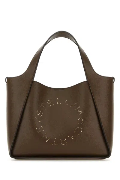 Stella Mccartney Crossbody Bag Embossed Grainy Mat Wstudded Logo-tu Nd  Female In Brown