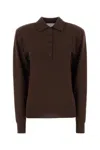 Stella Mccartney Brown Cashmere Blend Polo Shirt