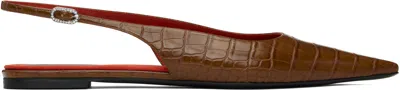 Stella Mccartney Brown Elsa Slingback Ballerina Flats In 2000 Brown