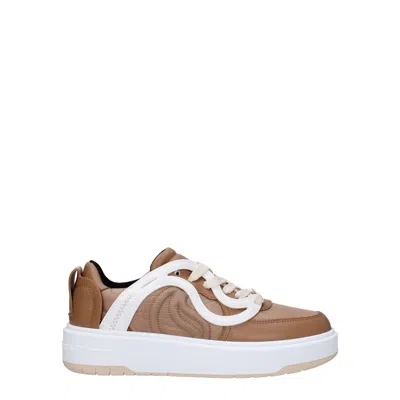 Stella Mccartney Brown Fabric Sneakers