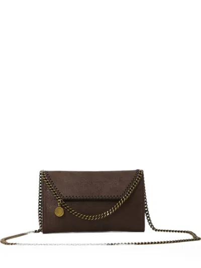 Stella Mccartney Mahogany Falabella Chain Wallet In Brown