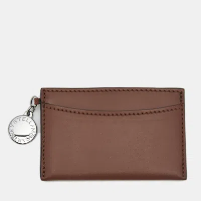 Pre-owned Stella Mccartney Brown Faux Leather Card Holder