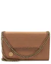 Stella Mccartney Shaggy Deer Falabella Wallet Crossbody Bag In Brown