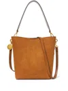 Stella Mccartney Frayme Whipstitch Crossbody Tote Bag In Brown