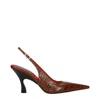 Stella Mccartney Brown Leather High Heel Pumps In Brown
