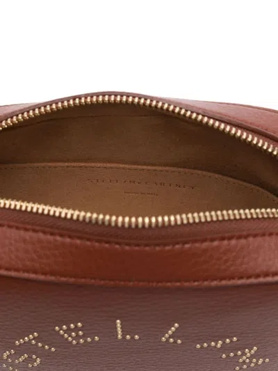 Stella Mccartney Brown Logo Camera Crossbody Bag