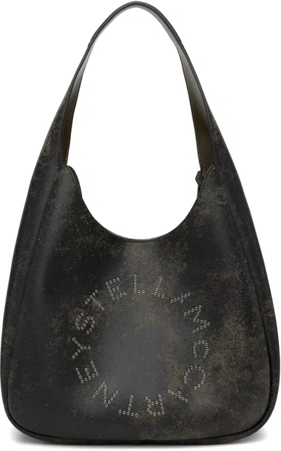 Stella Mccartney Brown Logo Slouchy Aged Large Tote