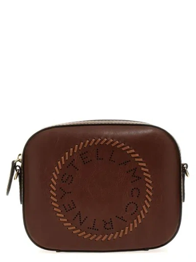 Stella Mccartney Brown Perforated Logo Camera Handbag For Women