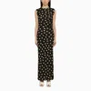 Stella Mccartney Ruched Polka-dot Stretch-tulle Maxi Dress In Multicolor