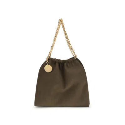 Stella Mccartney Brown Polyester Shoulder Bag In Green