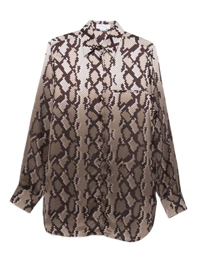 STELLA MCCARTNEY BROWN PRINTED SHIRT