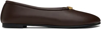 Stella Mccartney Brown Ryder Ballerina Flats In Animal Print