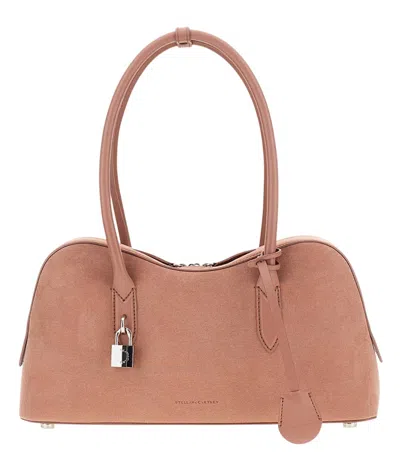 Stella Mccartney Brown Ryder Large Shoulder Bag In Pink