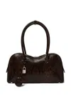Stella Mccartney Stella Ryder Medium Snake-effect Faux Leather Shoulder Bag In Brown