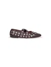 Stella Mccartney Brown Ryder Popper-studded Ballet Flats