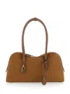 Stella Mccartney Brown Shoulder Bag With Padlock With Logo Detail In Ecoleather Woman