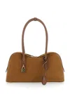 Stella Mccartney Brown Shoulder Bag With Padlock With Logo Detail In Ecoleather Woman