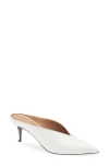 Stella Mccartney Brushed Pointed Toe Mule Pump In White