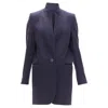 Stella Mccartney Bryce Wool Cashmere Longline Blazer Coat In Blue