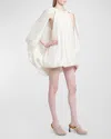 Stella Mccartney Sleeveless Cape Mini Dress In White