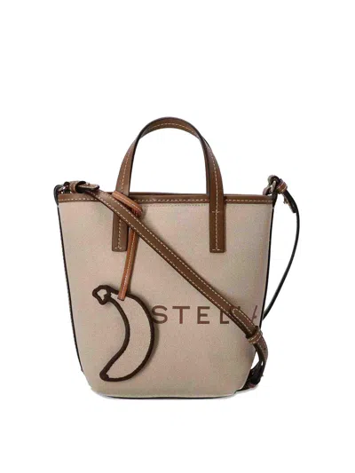 Stella Mccartney Bucket Bag Eco Canvas In Sand