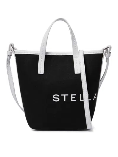 Stella Mccartney Bucket Bag With Print In Black