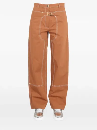 Stella Mccartney Stella Mc Cartney Pants With Buckle In Brown