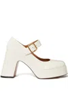 Stella Mccartney Buckle Platform Pumps In Neutral