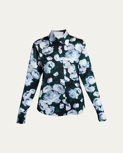 Stella Mccartney Bunch Of Roses Button-down Shirt In Multi
