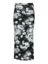 Stella Mccartney Bunch Of Roses Mesh Long Skirt Skirts Multicolor In Blue