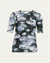 Stella Mccartney Floral Mesh Top In Multi