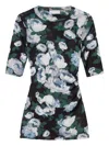 Stella Mccartney Stella Mc Cartney Bunch Of Roses Mesh Top In Green