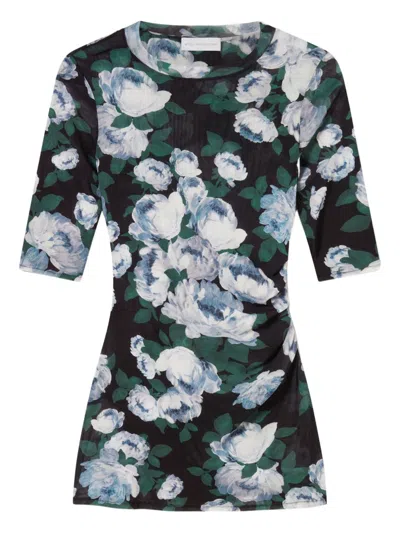 Stella Mccartney Stella Mc Cartney Bunch Of Roses Mesh Top In Green