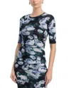 Stella Mccartney Floral Mesh Top In Multi