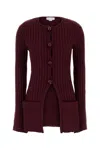 Stella Mccartney Burgundy Cotton Cardigan