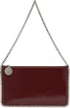 Stella Mccartney Falabella Chained Shoulder Bag In Burgundy