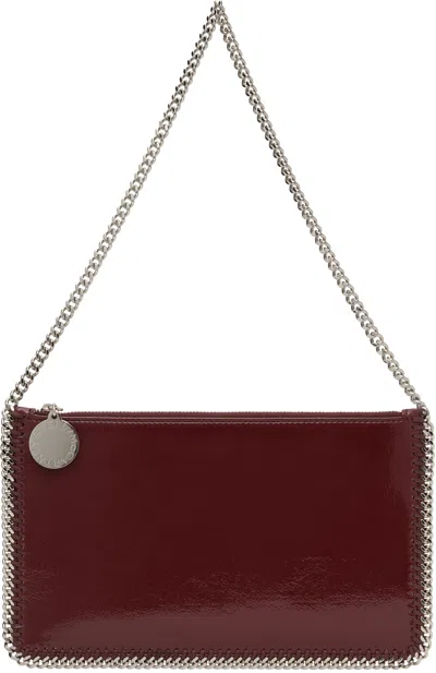 Stella Mccartney Falabella Chained Shoulder Bag In Burgundy